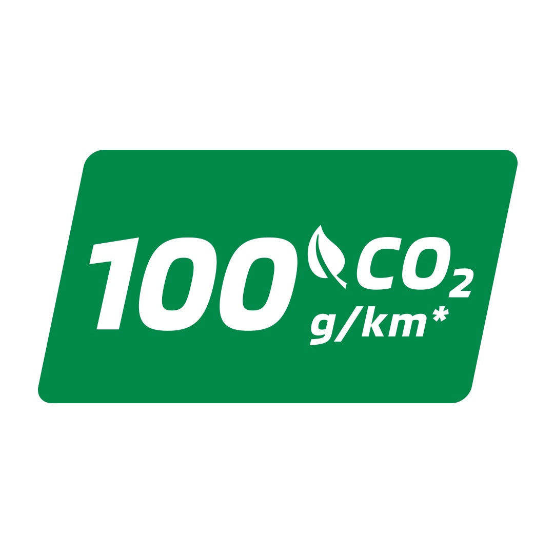 LOW CO2 EMISSIONS OF ONLY 100 G/KM