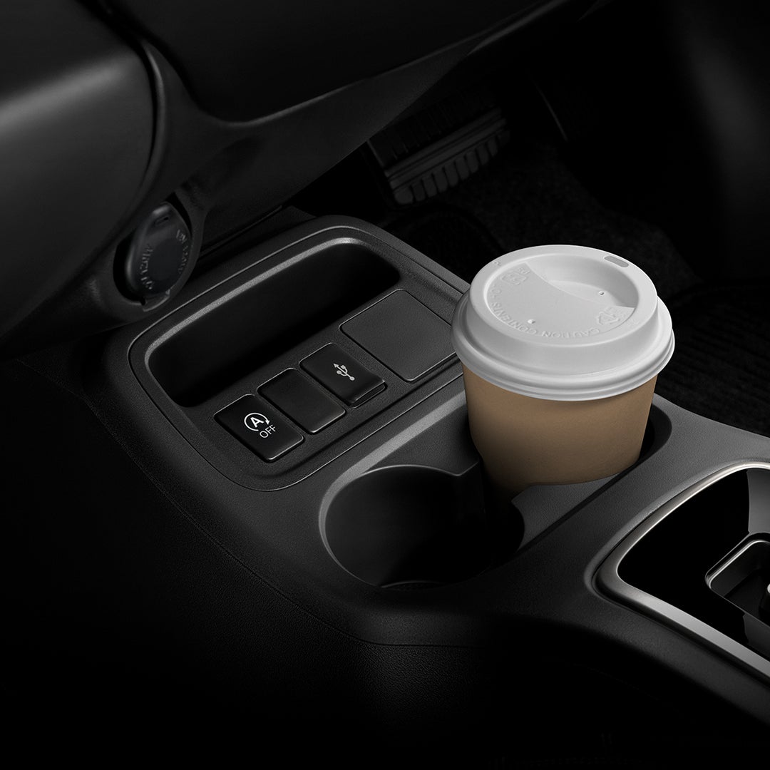 CUP HOLDERS ON FLOOR CONSOLE